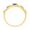 9ct Diamond And Multi-Coloured Sapphire Half Hoop Ring - D8137 Alternative Image