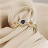 9ct Diamond And Multi-Coloured Sapphire Half Hoop Ring - D8137 Alternative Image