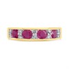 9ct Gold Ruby And Diamond Band Ring - 1/4ct - D8238 Alternative Image