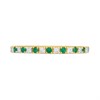 9ct Emerald And Diamond 1/2 Eternity Ring, 15pts - D8243 Alternative Image