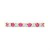 9ct Ruby And Diamond Half Eternity Ring - D8251 Alternative Image