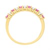 9ct Ruby And Diamond Half Eternity Ring - D8251 Alternative Image
