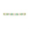 9ct Emerald And Diamond Half Eternity Ring - D8257 Alternative Image