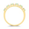 9ct Emerald And Diamond Half Eternity Ring - D8257 Alternative Image