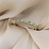 9ct Emerald And Diamond Half Eternity Ring - D8257 Alternative Image