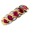 9ct Gold Ruby And Diamond Band Ring - D8260 Alternative Image