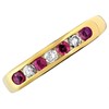 9ct Gold Diamond And Ruby Half Eternity Ring - 20pts - D8263 Alternative Image