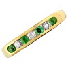 9ct Gold Diamond And Emerald Half Eternity Ring - 20pts - D8264 Alternative Image