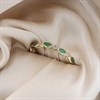 9ct Emerald And Diamond Half Eternity Ring - D8269 Alternative Image