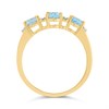 9ct Gold Blue Topaz And Diamond Ring - 10pts - D8318 Alternative Image