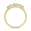 9ct Gold Blue Topaz And Diamond Ring - D8322 Alternative Image