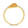 9ct Citrine Flower And Diamond Crossover Ring - D8328 Alternative Image