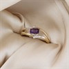 9ct Oval Amethyst And Diamond Twist Ring - D8334 Alternative Image