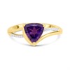 9ct Trillion Amethyst And Diamond Ring - D84101 Alternative Image