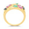 9ct Multistone (Ruby,Emerald,Sapphire And Diamond) Band Ring - D84102 Alternative Image