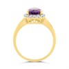 9ct Pear Amethyst And Diamond Cluster Ring - D84110 Alternative Image