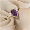 9ct Pear Amethyst And Diamond Cluster Ring - D84110 Alternative Image