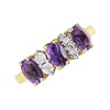 9ct Gold Amethyst And Diamond Ring - D8421 Alternative Image