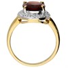 9ct Gold Oval Garnet And Diamond Cluster Ring - D84270 Alternative Image