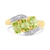9ct Gold Oval Peridot And Diamond Ring - D84273 Alternative Image