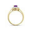 9ct Gold Oval Amethyst And Diamond Cluster Ring - 10pts - D8454 Alternative Image