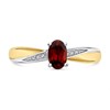9ct Gold Two Colour Garnet And Diamond Ring - D8457 Alternative Image