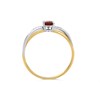 9ct Gold Two Colour Garnet And Diamond Ring - D8457 Alternative Image