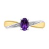 9ct Gold Two Colour Amethyst And Diamond Ring - D8458 Alternative Image