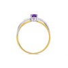 9ct Gold Two Colour Amethyst And Diamond Ring - D8458 Alternative Image