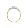 9ct Gold Two Colour Blue Topaz And Diamond Ring - D8460 Alternative Image