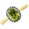 9ct Gold Peridot And Diamond Cluster Ring - 8pts - D8470 Alternative Image
