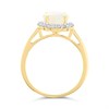 9ct Gold Opal And Diamond Cluster Ring - 1/4ct - D8471 Alternative Image