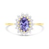 9ct Gold Oval Tanzanite And Diamond Cluster Ring - D8479 Alternative Image