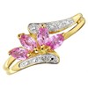 9ct Gold Diamond And Pink Sapphire Ring - EXCLUSIVE - D8488 Alternative Image