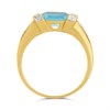 9ct Transverse Blue Topaz And Diamond Ring - D8489 Alternative Image