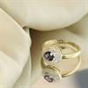 9ct Iolite And Diamond Cluster Ring - D8491 Alternative Image