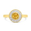 9ct Citrine And Diamond Cluster Ring - D8492 Alternative Image