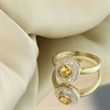 9ct Citrine And Diamond Cluster Ring - D8492 Alternative Image