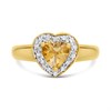9ct Citrine And Diamond Heart Cluster Ring - D8494 Alternative Image