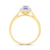 9ct Rectangular Tanzanite And Diamond Ring - D8496 Alternative Image