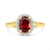 9ct Oval Garnet And Diamond Cluster Ring - D8497 Alternative Image