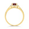 9ct Oval Garnet And Diamond Cluster Ring - D8497 Alternative Image