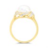 9ct Freshwater Pearl And Diamond Cluster Ring - D8498 Alternative Image