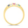 9ct Channel-Set Ruby, Emerald, Sapphire and Diamond Ring - D8499 Alternative Image