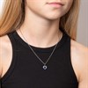 D4D Silver Diamond Mood Stone Heart Necklace - D8596 Alternative Image