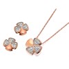 9ct Rose Gold Four Leaf Clover Ring, Earrings And Necklace Gift Set - 15pts - D8604 Alternative Image
