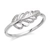 9ct White Gold Diamond Leaf Ring, Earrings And Necklace Gift Set - 20pts - D8606 Alternative Image