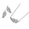 9ct White Gold Diamond Leaf Ring, Earrings And Necklace Gift Set - 20pts - D8606 Alternative Image