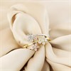9ct 3-Colour Triple Diamond-Set Flower Cluster Ring, 1/3ct - D8617 Alternative Image