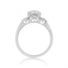 9ct White Gold Aquamarine And Diamond Ring - 7pts - D87001 Alternative Image
